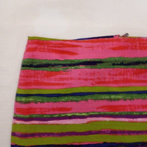 Premise Pink and Green Striped Mini Skirt - Picture 4 of 5